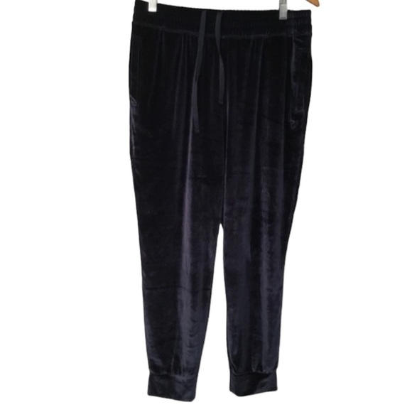 Fabletics blue velvet joggers size L - Picture 1 of 3